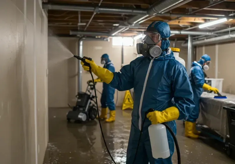 Basement Sanitization and Antimicrobial Treatment process in Lyndon, KY